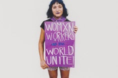 Womxn Workers of the World Unite! (May Day March 2015, Los Angeles, California) [detail]