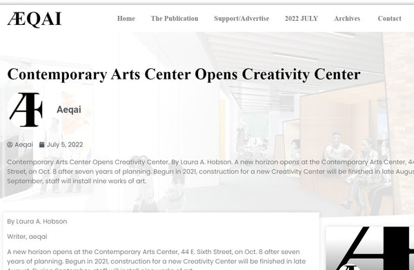 Aeqai Highlights the Upcoming Creativity Center