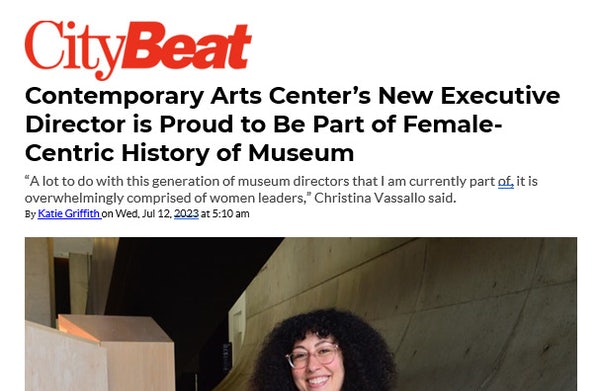 CityBeat: New Executive Director is Proud to Be Part of Female-Centric History of Museum