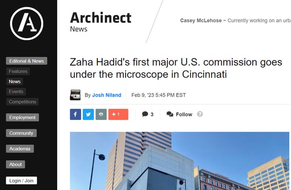 Zaha Hadid's first major U.S. commission goes under the microscope in Cincinnati