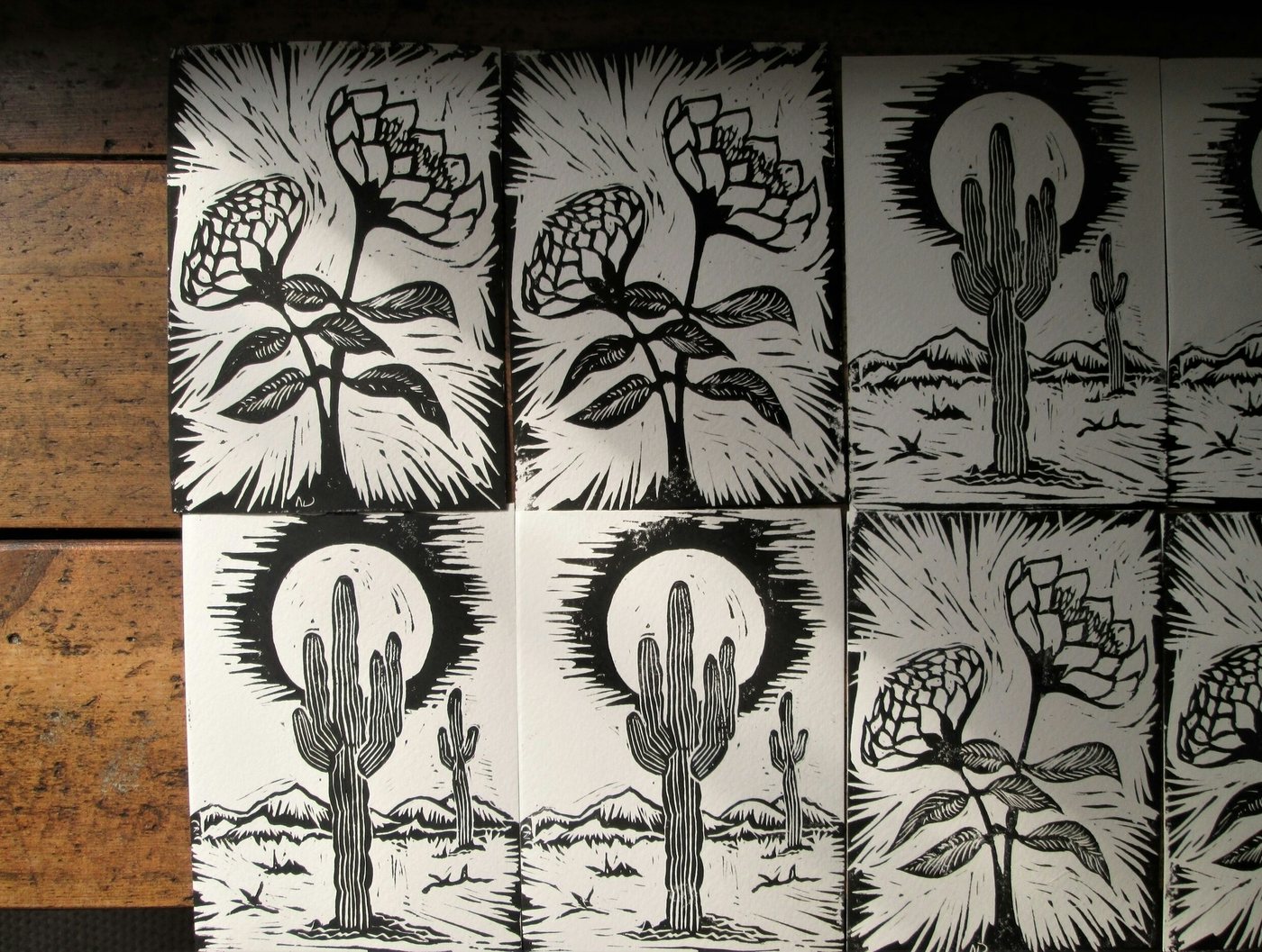 Young Adult Lab: Block Print Postcards