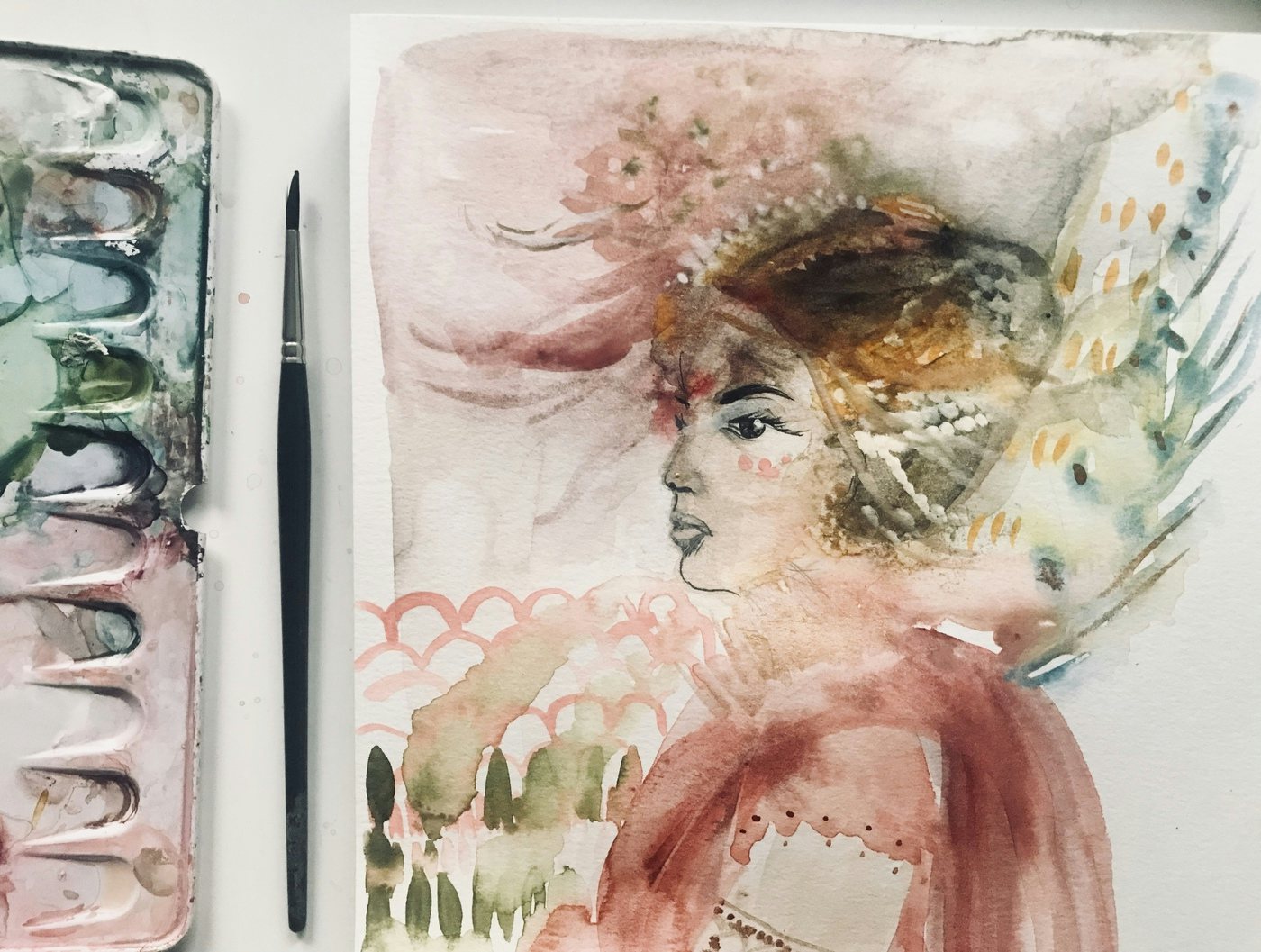 One Night One Craft: Fluid Identity- Watercolor Portraits
