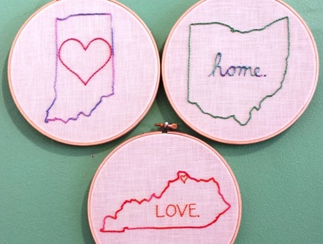 One Night One Craft: State Embroidery